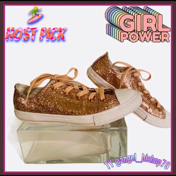 CONVERSE PINK GLITTER SNEAKERS EXCELLENT